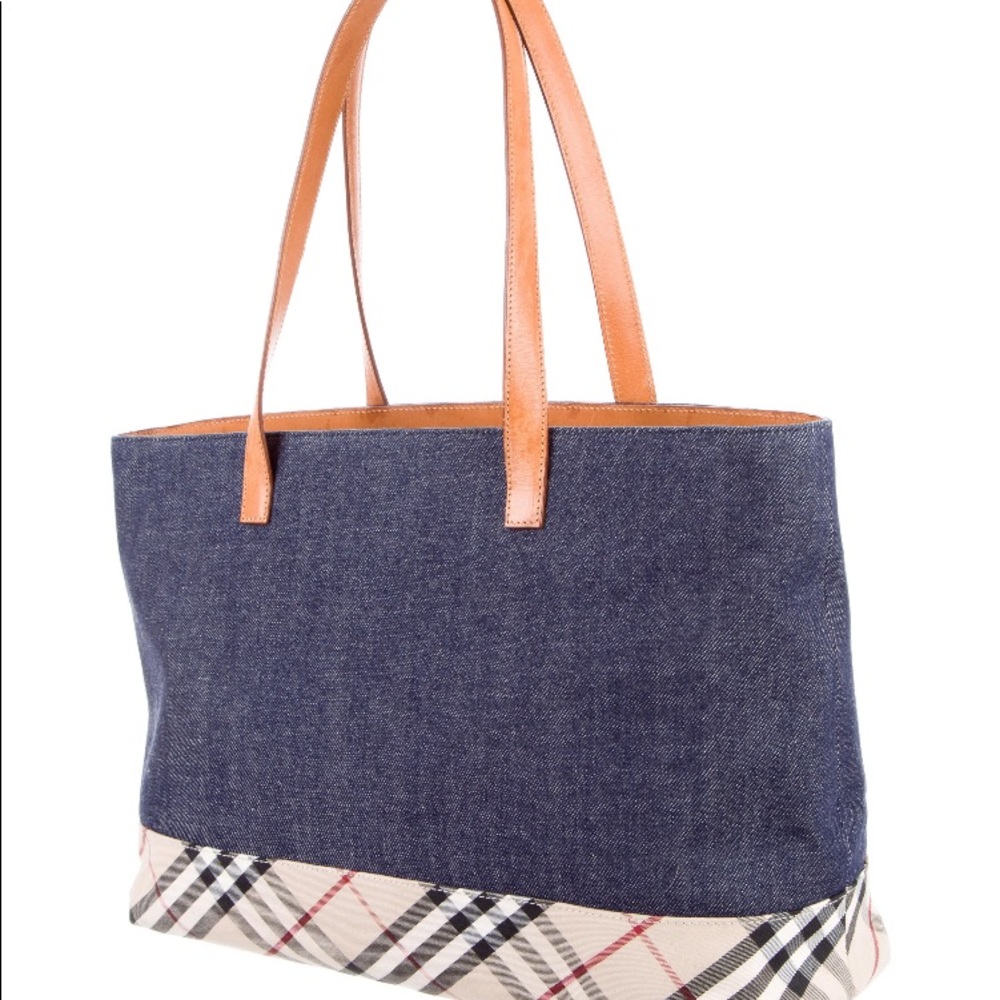 Burberry London Denim Nova check tote beach bag - Picture 12 of 12